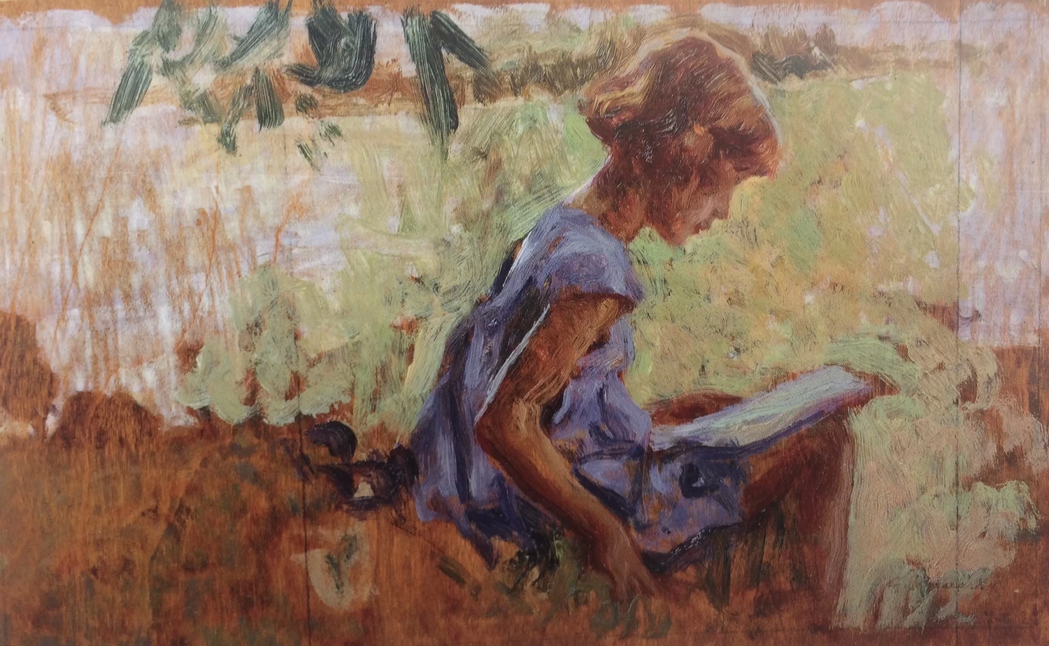La lettura ( Studio, Vittoria che legge) - Museo Giorgio Kienerk, Fauglia, Pisa